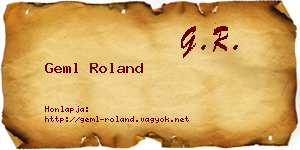 Geml Roland névjegykártya